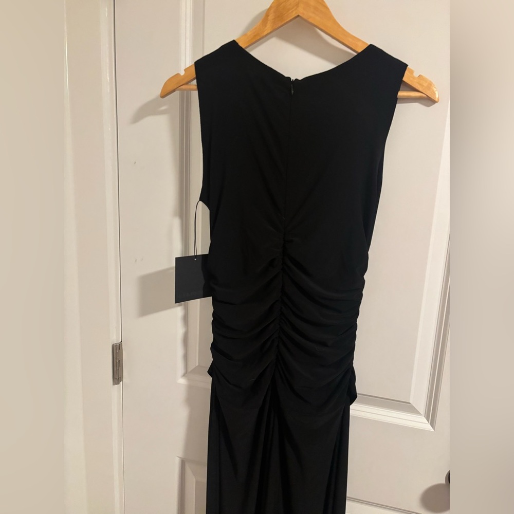 NWT NORMA KAMALI Black Shirred Waist Sleeveless Jumpsuit Size Small - Picture 13 of 14